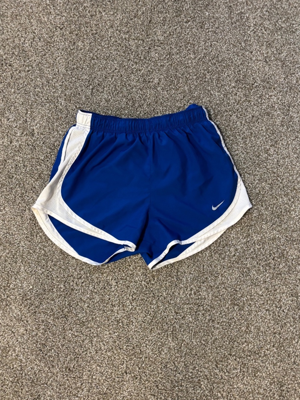 Nike Blue & White Tempo Athletic Shorts Size S